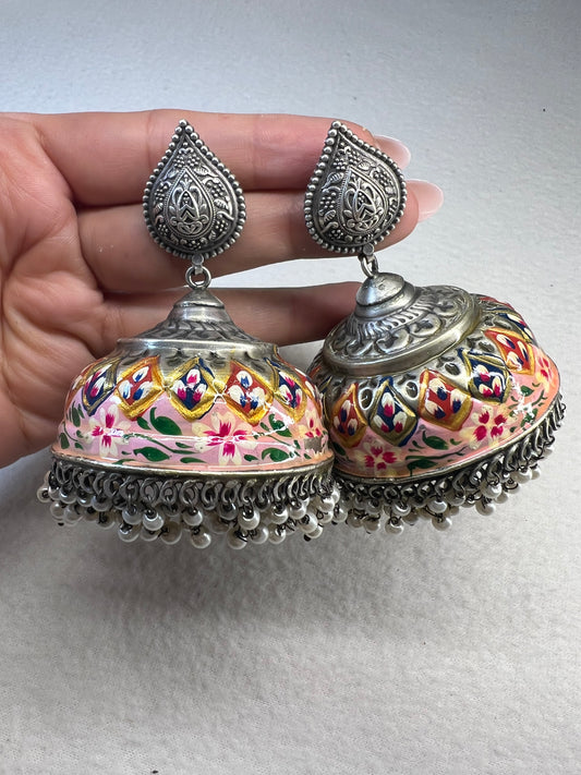 Hand painted Jhumka's - Kolor Rhythms