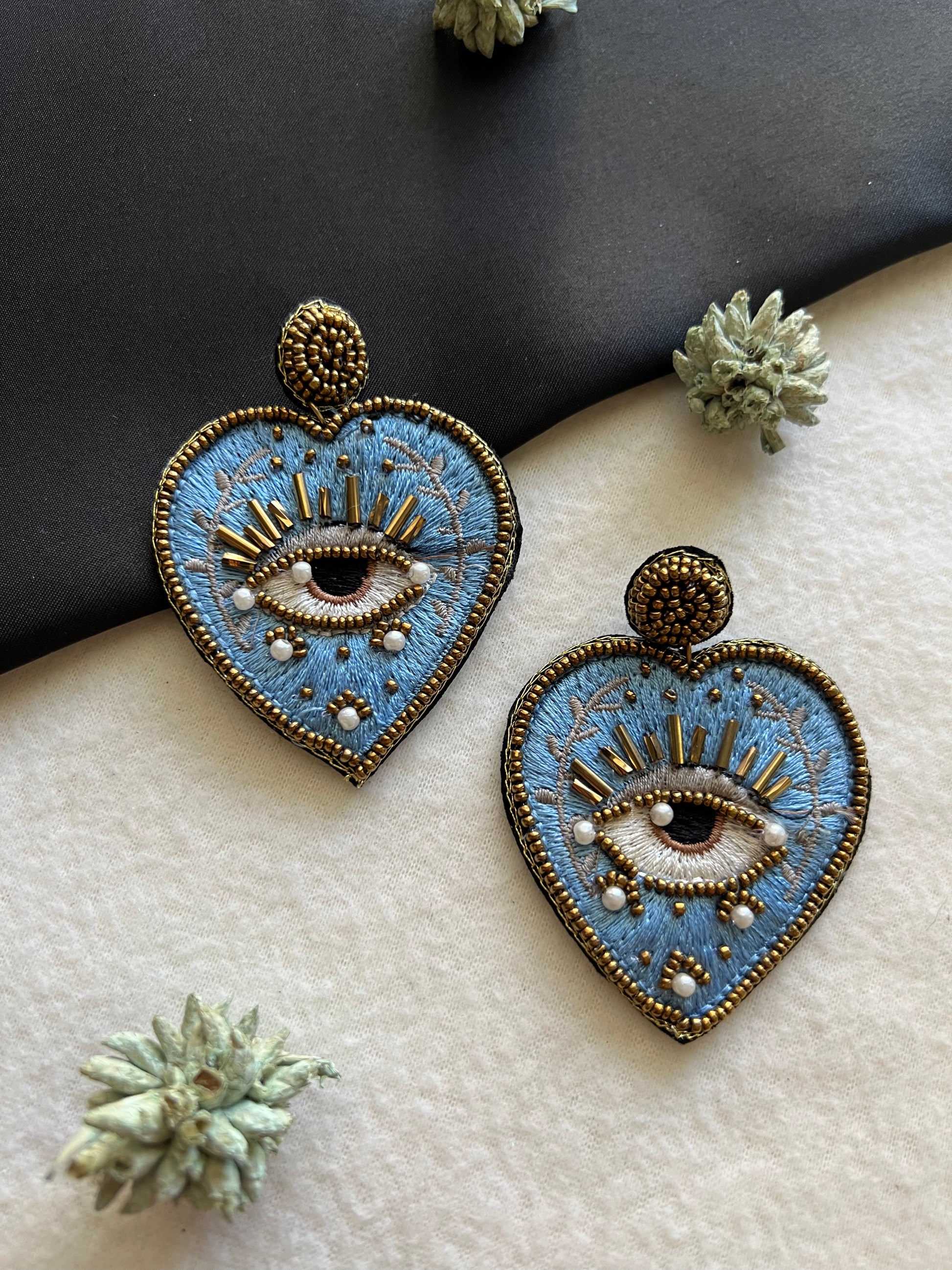 Evil Eye blue Earrings - Kolor Rhythms